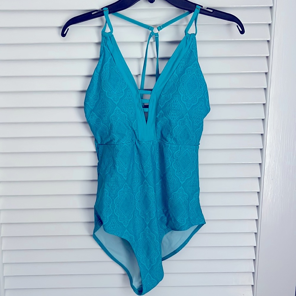 Nicole Miller Studio One Piece Bathing Suit in Teal
